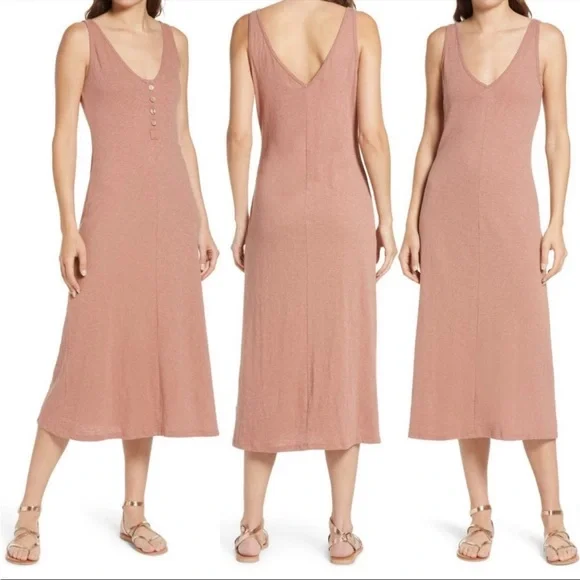 ❌SOLD❌ $148 NWT! Faherty Brand Cliffside Dress - Cedarwood - Picture 1 of 10